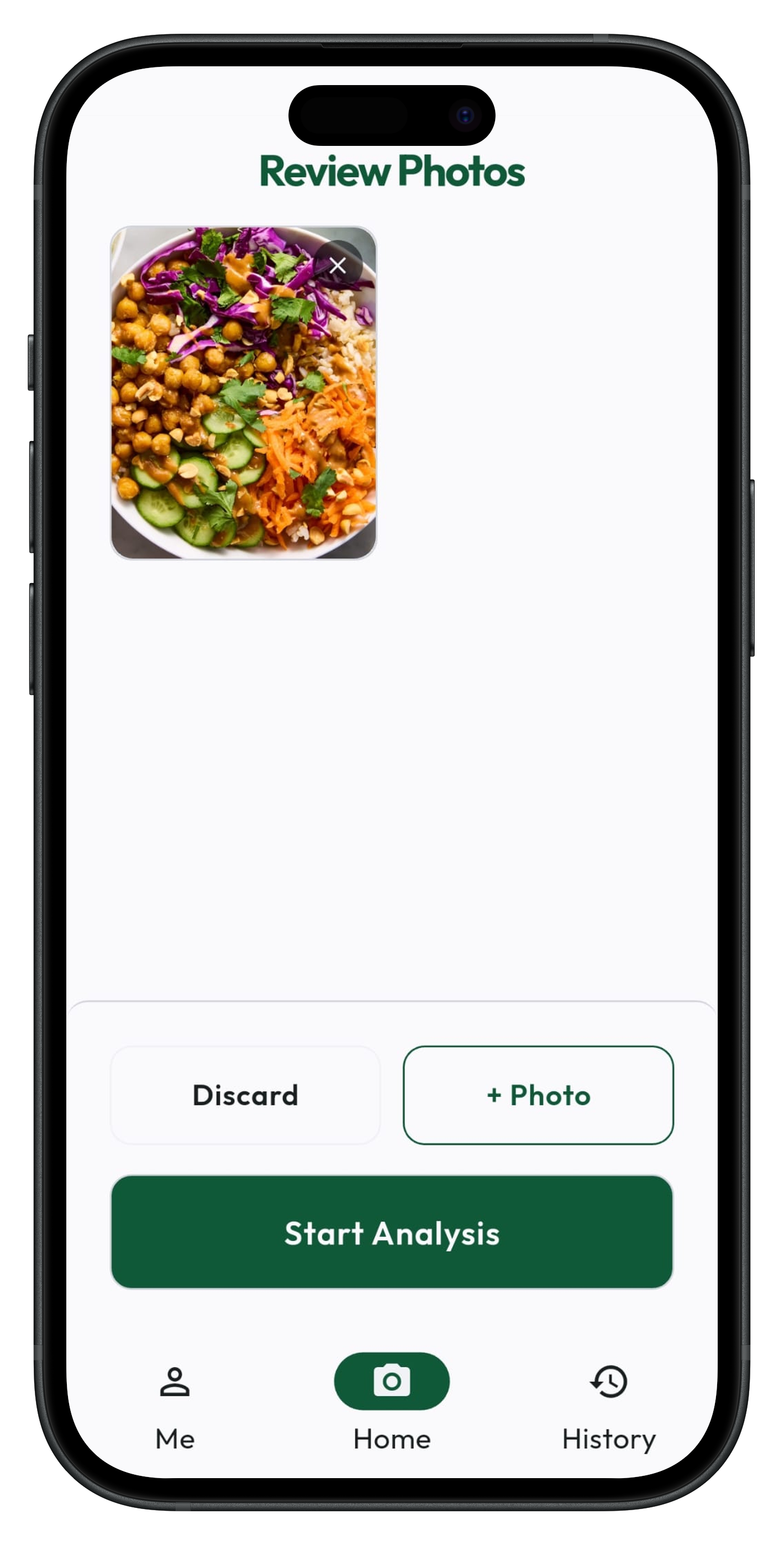 Kalorat app screenshot — meal logging view